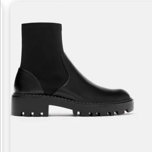 ZARA black elastic boot